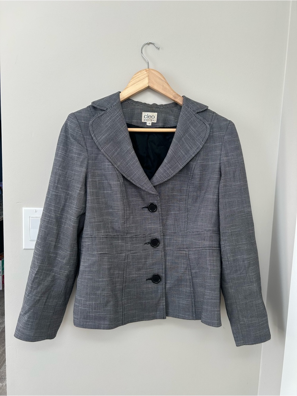 Cleo petites Gray Tailored Blazer Jacket